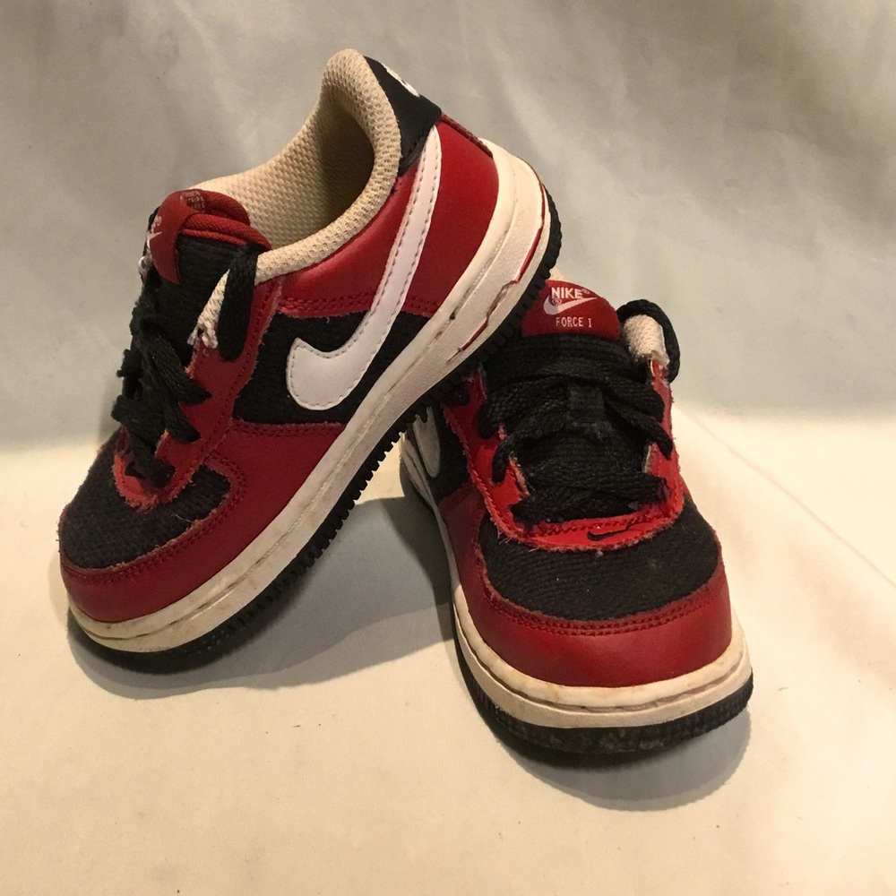 Nike Air Force One 314194 600 Red Sneakers Vintage Leather